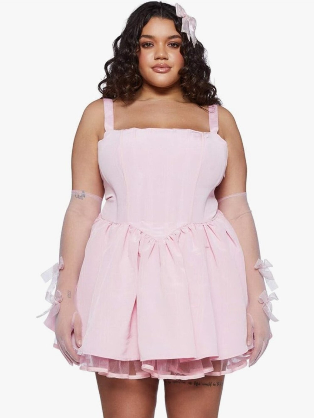 NWOT Corset Back Mini Dress w/ Built In Petticoat